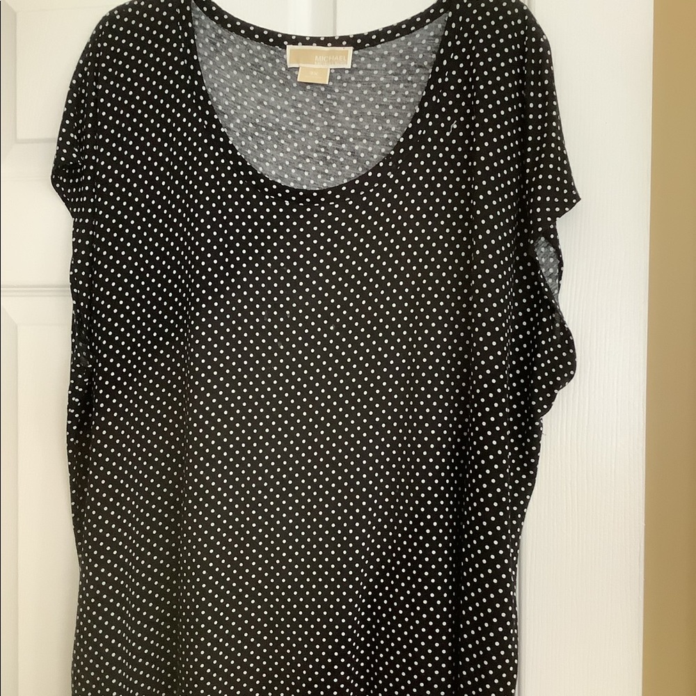 Michael Kors Mini Polka Dot Tee 3x relaxed fit, great condition Plus size
